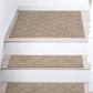COSY HOMEER Edging Stair Treads Non-Slip Corner Indoor Stair Runners for Wooden Steps,Landing Slip Resistant Stair Rugs Mat for Kids and Dogs,100% Polyester TPE Backing,Beige,30x30 inch