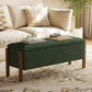 Storage Ottoman Bench, End of Bed Bench for Bedroom, 47" Boucle Upholstered Entryway Shoe Seat Benches, Holds up to 660 lb Storage Ottoman, Padded Blanket Chest Stool Foot Rest for Living Room Green