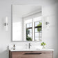 Silver Bathroom Mirror,30x36 inch Wall Mirror for Bathroom Wall Mounted,Rectangle Mirror for Bathroom Over Sink,Modern Metal Frame for Living Room,Bedroom Entryway,Horizontal/Vertical