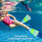 Kids Swim Fins,Short Comfortable Flippers for Lap Swimming and Training for Child,Girls,Boys,Beginners
