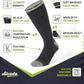 Alvada Merino Wool Hiking Socks Thermal Warm Crew Winter Boot Sock For Men & Women 3 Pairs