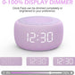Buffbee Sound Machine & Alarm Clock 2-in-1, 0-100% Clock Face Brightness, Bottom Colored Light, Sleep Timer, Precise 30-Level Volume White Noise Machine, Digital Alarm Clocks for Bedrooms - Purple