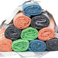 Mosobam 4pc Soft Fouta Peshtemal 35X70, Green-Navy-Charcoal-Coral, Fall Cacala Fleece Blankets, Luxury Sarong, Hamam Towel, Lightweight Outdoor Picnic Blanket Throw, Viscose Made from Bamboo
