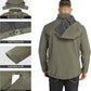 Outdoor Ventures Men's Lightweight Softshell Jacket Fleece Lined Hooded Water Resistant Winter Hiking Windbreaker Jackets
