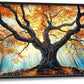 Extra Large Tree of Life Framed Wall Art for Living Room,Fall Autumn Forest Sunrise Landscape Pictures Wall Decor,Nature Canvas Print Painting Modern Artwork Bedroom Office Bathroom 60L" x 30W"