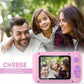 Kids Camera with 180° Flip-up Lens for Selfie & Video, HD Digital Video Cameras for Toddler with 32GB SD Card, Ideal for 3-8 Years Old Girls Boys on Birthday Christmas Party as Gift