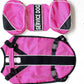 Serijoars Dog Vest Harnesses with Saddlebag Backpack for Camping & Travel - Reflective Hound Hiking Backpack Saddle Bag - Lightweight Vest Harness for Medium & Large Dogs (Hot Pink, L)
