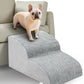 Dog Stairs for Small Dogs - High Density Foam Pet Steps, Extra Wide Dog Ramp with Non-Slip Bottom for High Beds, Couch and Sofa, Best for Dogs Injured, Older Doggy Cats