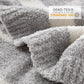 Snuggle Sac Grey Stripe Knitted Throw Blanket for Couch, Reversible Super Soft Warm Blankets Cozy Knit Fuzzy Plush Lightweight Throws for Sofa, Bed, Stripe Grey, 50 x 60 inches