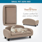 Paws & Purrs Cat Sofa Bed, Pet Couch for Indoor Cats Elevated Cat Beds with Removable Washable Mattress Cover for Kitten, Puppy or Small Animal- 31.5" Wide, Sand