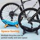 Adjustable Bike Parking Stand Fits 16-29 Inch Bicycles, Compatible with 23c-3.0 Tire Width – Heavy-Duty Plastic, Easy Installation, Stylish Two-Tone Design (Blue&Orange)