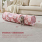 Straight Cat Tunnel for Indoor Cats 47"x12", Cute Cat Toys Collapsible Tunnel Tube with Balls for Puppy Kitten Rabbit, Pink Flower