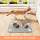 Pet Feeding Mat-Absorbent Pet Placemat for Food and Water Bowl, with Waterproof Rubber Backing, Quick Dry Water Dispenser Mat for Dog and Cat (16"x24", Striped Light Gray)