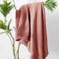 Carriediosa 100% Cotton Muslin Throw Blanket 90" X 90" Queen Size，4-Layers Summer Gauze Throws for Bed Couch，Soft Lightweight Breathable Linen Blankets Bedspread for Adults All Season，Mauve