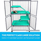 Paw Inspired Fitted Fleece Liners for Ferret Nation, Critter Nation Cage for Ferrets, Rats, Chinchillas, Hedgehogs & Other Small Animals (Green, Double Unit Set)