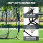 ZELUS Baseball Net 7 ft x7 ft, Softball Hitting & Pitching with Carry Bag, Ground Stakes, Portable Backstop & Bow Frame, Training Equipment for All Ages