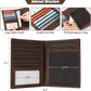 Jack&Chris Leather Passport Holder RFID Blocking Passport Travel Wallet Cover Case for Men Women Brown JC17