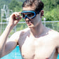 Adult Swimming Goggles,Leak-Proof,Anti-Fog Pool Glasses,Wide View Swim Goggles with Ear Plugs and Nose Clip