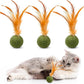 3 Pcs Catnip Balls with Feathers – Natural Catnip Toy for Play, Stress Relief & Healthy Enrichment Interactive Cat Toys Perfect for Indoor Cats & Kittens, Encourages Active Play & Wellness