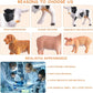 16Pcs Small Animals Figures, Realistic Farm Animals Toys for Cupcake Toppers, Learning Educational Toys, Birthday Party Favors Gift for Kids