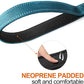 TwoEar 5FT 1IN Strong Blue Dog Leash with 2 Padded Handles, Traffic Handle Extra Control, Comfortable Soft Dual Handle, Auto Lock Hook, Reflective Walking Lead for Small Medium and Large Dogs