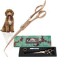 Kenchii Rose Dog Grooming Scissors, 7 Inch Curved Shears, Dog Scissors for Grooming, Ergonomic Design for Comfort and Precision, Heavy Duty, Durable and Sharp