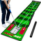 SAPLIZE Golf Putting Mat/Putting Green Mat - Adjustable Slope, Trajectory Tracking & Pong Game Modes | Indoor & Outdoor Use