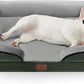 Bedsure Orthopedic Dog Bed for Medium Dogs - Waterproof Dog Sofa Beds Medium, Supportive Foam Pet Couch Bed with Removable Washable Cover, Waterproof Lining and Nonskid Bottom, Dark Green
