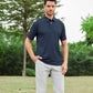 Esabel.C Jacquard Golf Shirts for Men Moisture Wicking Short Sleeve Performance Dry Fit Active Mens Polo Shirts