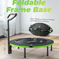 BCAN 40"/48" Foldable Mini Trampoline, Rebounder Trampoline for Adults, U/T Shape Adjustable Foam Handle, Exercise Rebounder for Adults Indoor/Garden Workout, Max Load 330lbs/440lbs