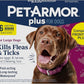 PetArmor Plus Flea and Tick Prevention for Dogs, Dog Flea and Tick Treatment, 6 Doses, Waterproof Topical, Fast Acting, Large Dogs Dogs (45-88 lbs)