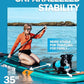 Bigfly 11'6×35" Super Wide Inflatable Stand Up Paddle Board, Ultra Stable Wide SUP for 2+1 People/Family/Big Size, 100L Backpack, All-Round Sup Board, US Big Fin