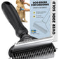 MalsiPree Dog Brush - Large, Black - 2-in-1 Undercoat Rake & Dematting Rake - Shedding Brush & Deshedding Tool for medium to Large Double-Coated Dogs & Cats