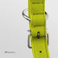CollarDirect Rolled Leather Dog Collar, Soft Padded Round Puppy Collar, Handmade Genuine Leather Collar Dog Small Large Cat Collars 13 Colors (13-16 Inch, Lime Green Textured)
