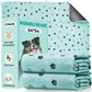 Fostanfly Washable Pee Pads for Dogs, 2 Pack Large 54"x54" Ultra-Absorbent and Leak-Proof Non-Slip Reusable Potty Training Pads for Dogs, Cats, Puppy, Potty of Add 8 Lanyards, Green