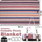 Waterproof Picnic Blanket 80" x 60" in Portable with Carry Strap for Beach Mat or Family Outdoor Camping Party, Park Blanket for Grass Park, Hiking, Travel, Concerts (Brown&Orange, 80" x 60")