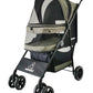 ROODO 4 Wheel Dog Cat Pet Stroller Best Lightweight Foldable Compact Portable Jogger All Terrain Travel Pet Gear Puppy Doggie Bunny Kitty Stroller for up to 30lbs Medium Small Dogs Cats(sage Green)