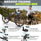 26 Inch Folding Mountain Bike, 21 Speed Full Suspension Bicycle with High-Carbon Steel, Dual Disc Brake Non-Slip Quick Release tire Folding Bicycle for Adults/Men/Women