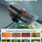 Automatic Fish Feeder Dispenser for Aquarium: 200ml Large Capacity Auto Feeders for Small Tank Turtle Betta Koi - Battery Food Feeding Timer for Flakes Pellet Vacation Weekend Day