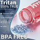 Water Bottle, 32 oz Motivational Water Bottles with Time Marker-Tritan & BPA Free, Sports Water Bottle with Time to Drink & Strap, Wide Mouth, Leakproof -Gift for Christmas Gym Fitness & Outdoor