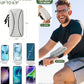 HiRui Arm Bag & Wrist Bag Phone Holder, Sports Running Armband for Gym, Cycling & Workout, Compatible with iPhone 16/15/14 Series, Samsung Galaxy & More, Reflective, Adjustable, Secure Fit (Gray)
