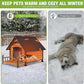 Dog House Outdoor Insulated, Sturdy & Warm Winter Puppy Shelter, 45" L Large Dog Kennel with Chew-Proof Iron Frame, Suitable for Small to Large Dogs(Brown)