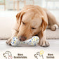 7.28" Indestructible Large Bone Balls for Aggressive Chewers Durable Stick Bouncy Interactive Chew Toy for Dogs Fetch Game Lightweight Floating Outdoor Training, White