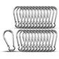 Small Carabiner Clip Hooks, 25pcs 1.97 inch Carabiners Heavy Duty, 304 Stainless Steel Spring Snap Hook Fits Camping Hiking, Metal Clips for Rope Chain Keys Rings