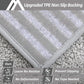 COSY HOMEER Edging Stair Treads Non-Slip Carpet Mat 28inX9in Indoor Stair Runners for Wooden Steps, Edging Stair Rugs for Kids and Dogs, 100% Polyester TPE Backing (15pc, Grey)