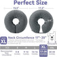 Soft Inflatable Dog Cone Collar Alternative After Surgery - Dog Neck Donut E Collar for Large Medium Small Dogs Cats Post Surgery - Recovery Collar to Stop Licking - Grey, XL