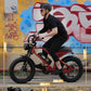 Qlife Electric Bike for Adults-1500W Peak Motor 20" Fat Tires 28MPH(Unlock to 35MPH) EBike Moped, 624-1248Wh Removable Battery Bicycle, with Dual Suspension & Brakes Motorcycle, 7-Speed,Spark