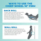 Chirp Wheel Foam Roller Combo for Back & Neck - Pain Relief & Headache Kit With Deep Tissue Muscle Massage and Thumb Pressure Release - 10" Mint Back, 4" Mint Neck