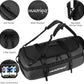 40L/60L/90L Large Waterproof Duffle Bag Backpack for Men, Mens Duffel Backpack Bags for Traveling, Heavy Duty (Black, 90l)