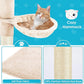Cat Tree 5-Tier Floor to Ceiling, 89-109 Inch Adjustable Height Cat Tower with Cozy Hammock, Cat Climbing Tree for Indoor Cats, Beige